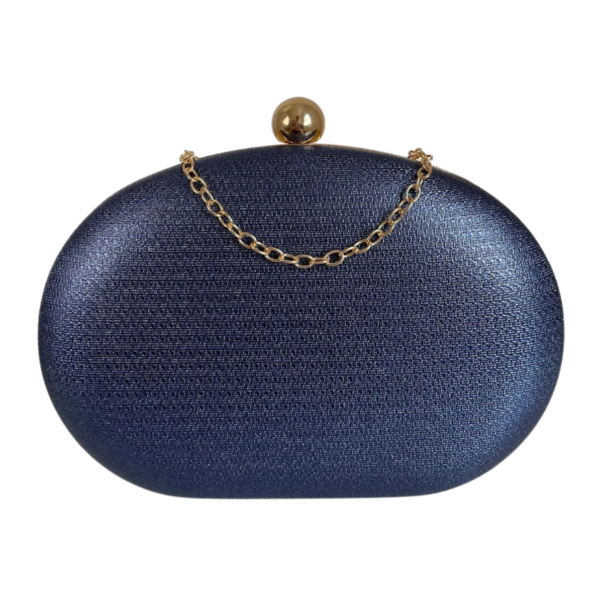 Bolsa de Festa Clutch Oval Azul Marinho