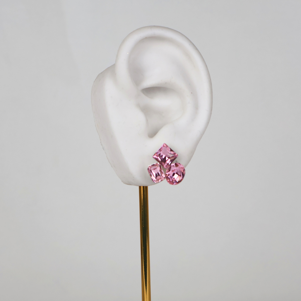 Brinco Zircônias Rosa