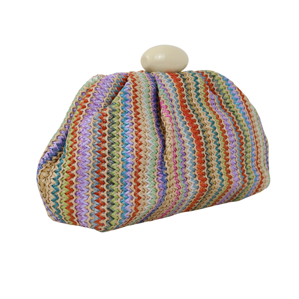Bolsa Festa Pouch Palha Colorida