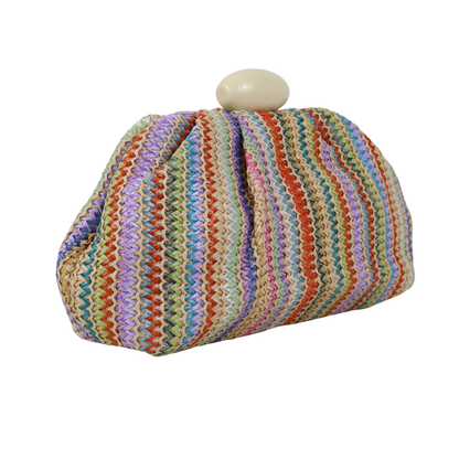 Bolsa Festa Pouch Palha Colorida