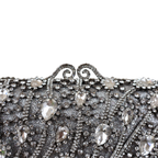 Bolsa Festa Clutch Pedraria Strass Prata