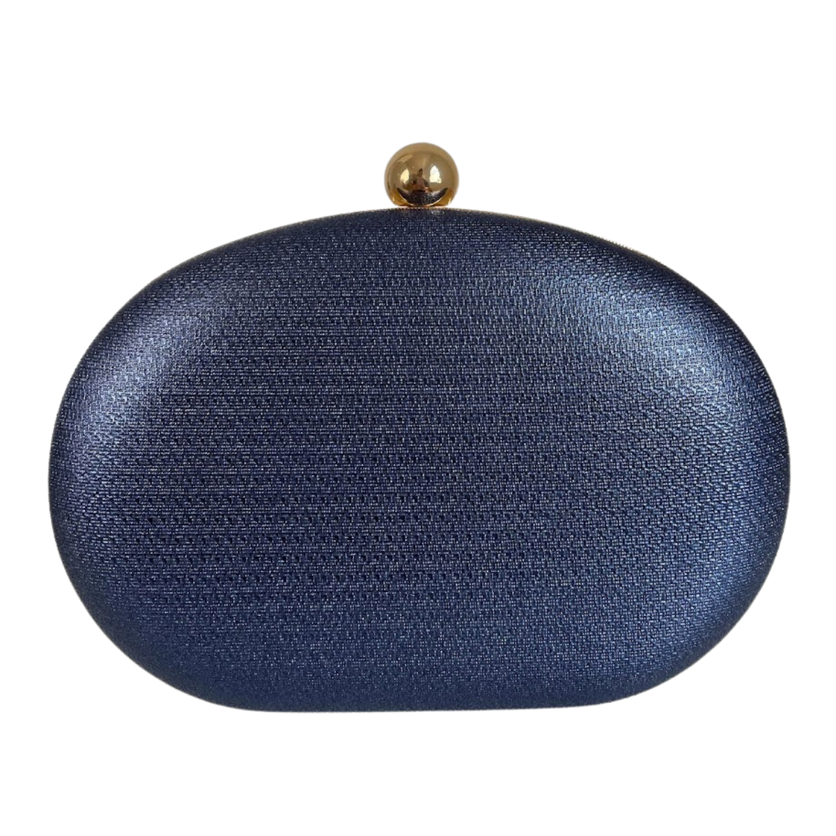 Bolsa de Festa Clutch Oval Azul Marinho