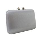 Bolsa Clutch Festa Cetim Prata