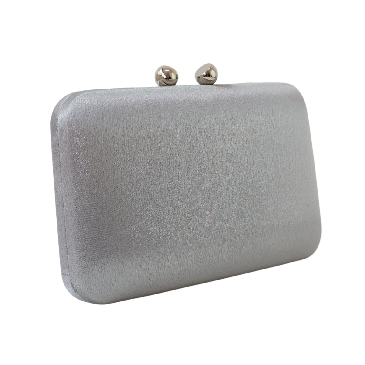 Bolsa Clutch Festa Cetim Prata