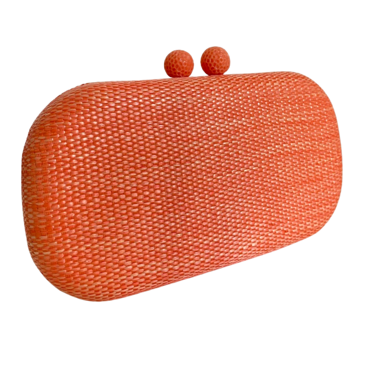 Bolsa de Festa Clutch Oval Palha Laranja