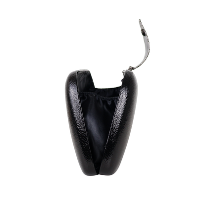 Bolsa Clutch Festa Fecho de Folha Preta