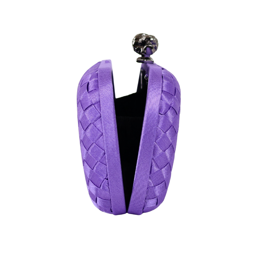 Clutch Tressê Cetim Inspired Pequena Violeta