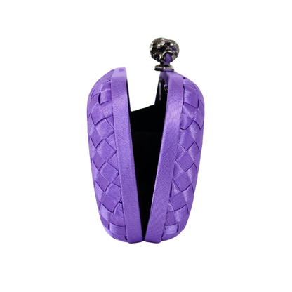 Clutch Tressê Cetim Inspired Pequena Violeta