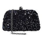 Bolsa de Festa Clutch Paetê Lantejoulas Preta - ReUse