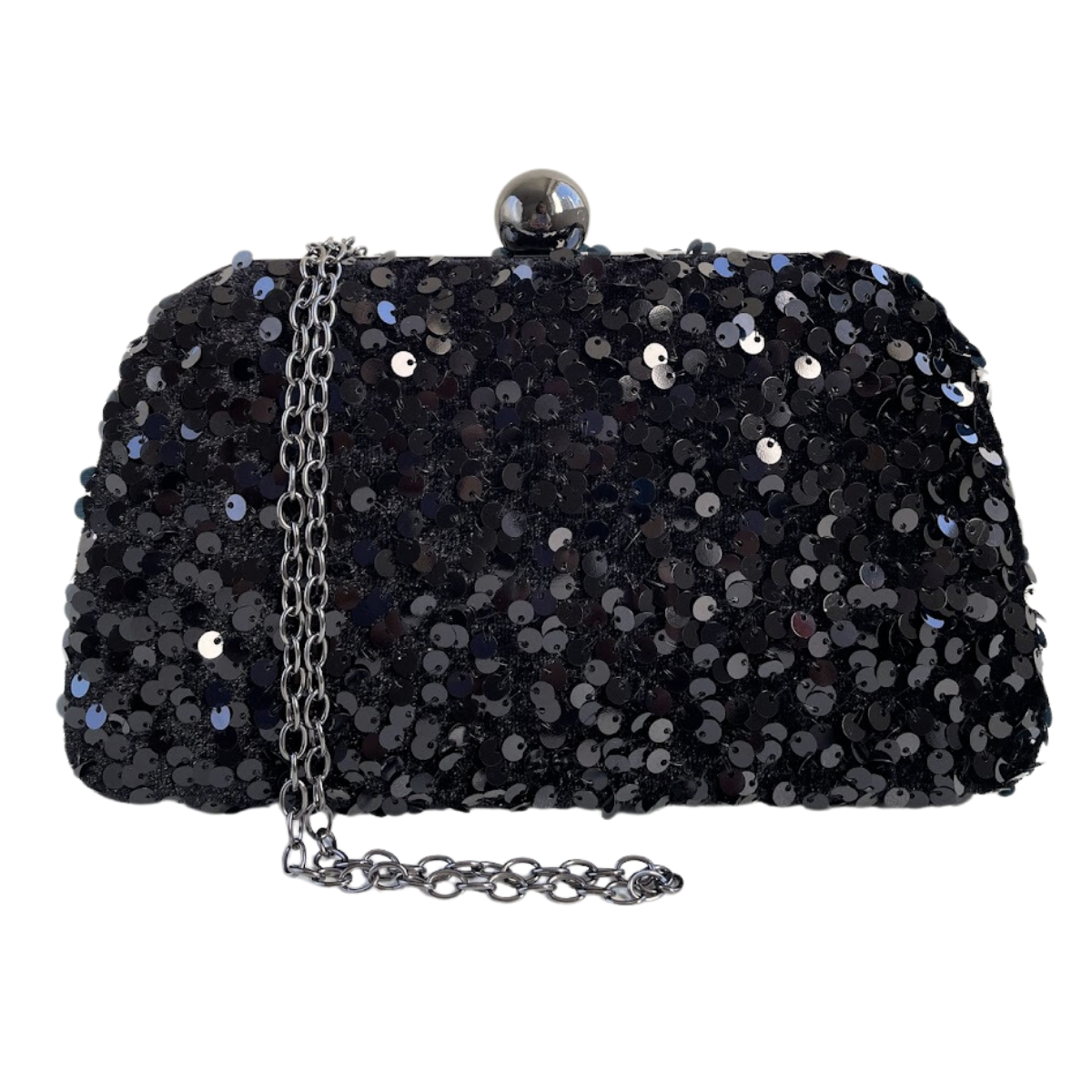Bolsa de Festa Clutch Paetê Lantejoulas Preta - ReUse