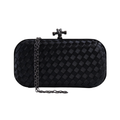 Clutch Tressê Cetim Inspired Pequena Preta