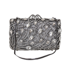Bolsa Festa Clutch Pedraria Strass Prata