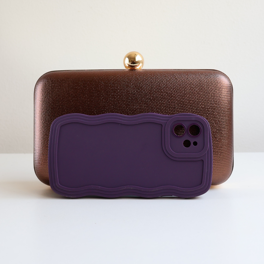 Bolsa Clutch Festa Marrom