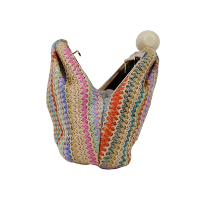 Bolsa Festa Pouch Palha Colorida