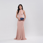 Bolsa Festa Clutch Pedraria Strass Azul Marinho