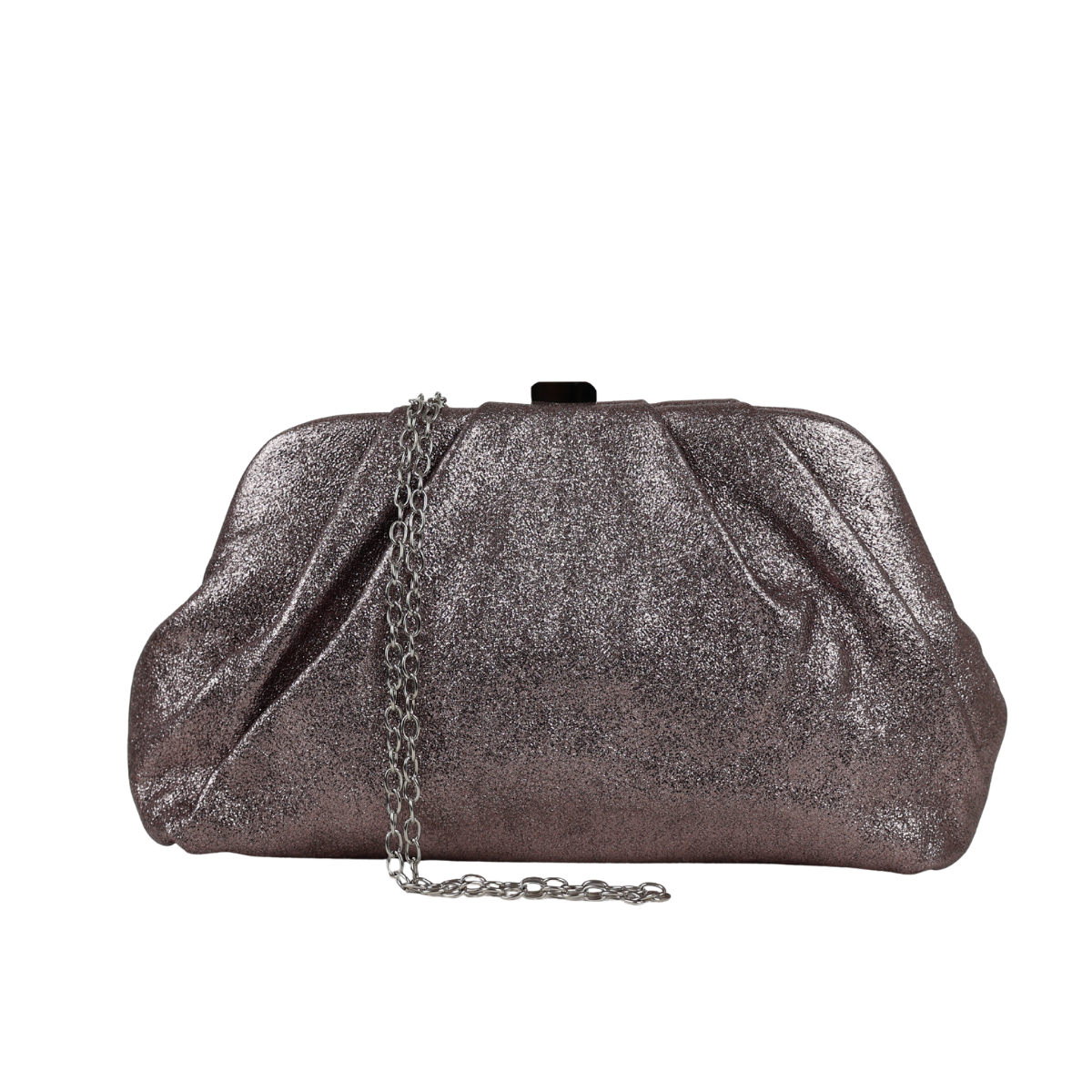 Bolsa Pouch Festa Clutch Prata Envelhecida