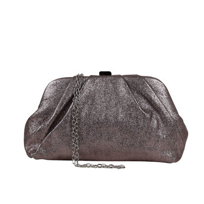 Bolsa Pouch Festa Clutch Prata Envelhecida