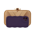 Bolsa de Festa Clutch Cetim Dourado Escuro