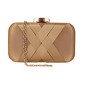 Bolsa de Festa Clutch Cetim Dourado Escuro