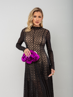 Bolsa Festa Clutch Flor Roxa