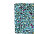 Bolsa de Festa Clutch Pedraria Azul Turquesa