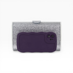 Bolsa de Mão Clutch com Espelho Acrílico Prateada