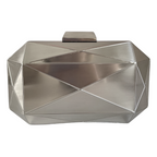 Bolsa Festa Clutch Metal Escovado Prata - ReUse