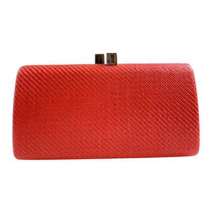 Bolsa de Festa Clutch Palha Laranja