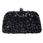 Bolsa de Festa Clutch Paetê Lantejoulas Preta - ReUse