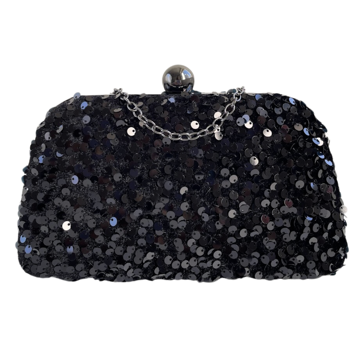 Bolsa de Festa Clutch Paetê Lantejoulas Preta - ReUse