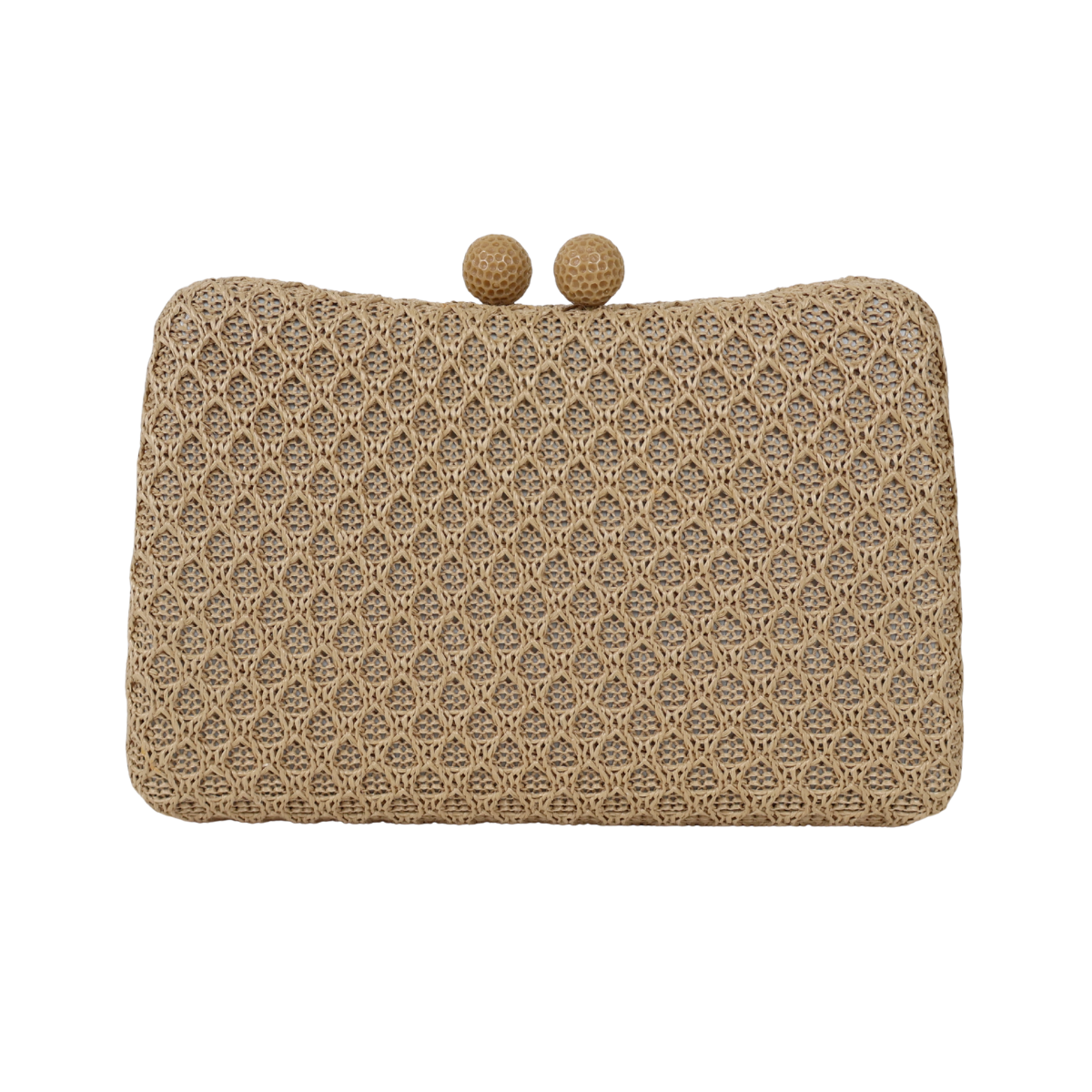 Bolsa de Festa Clutch Palha Bege