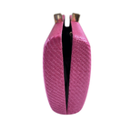 Bolsa de Festa Clutch Palha Rosa