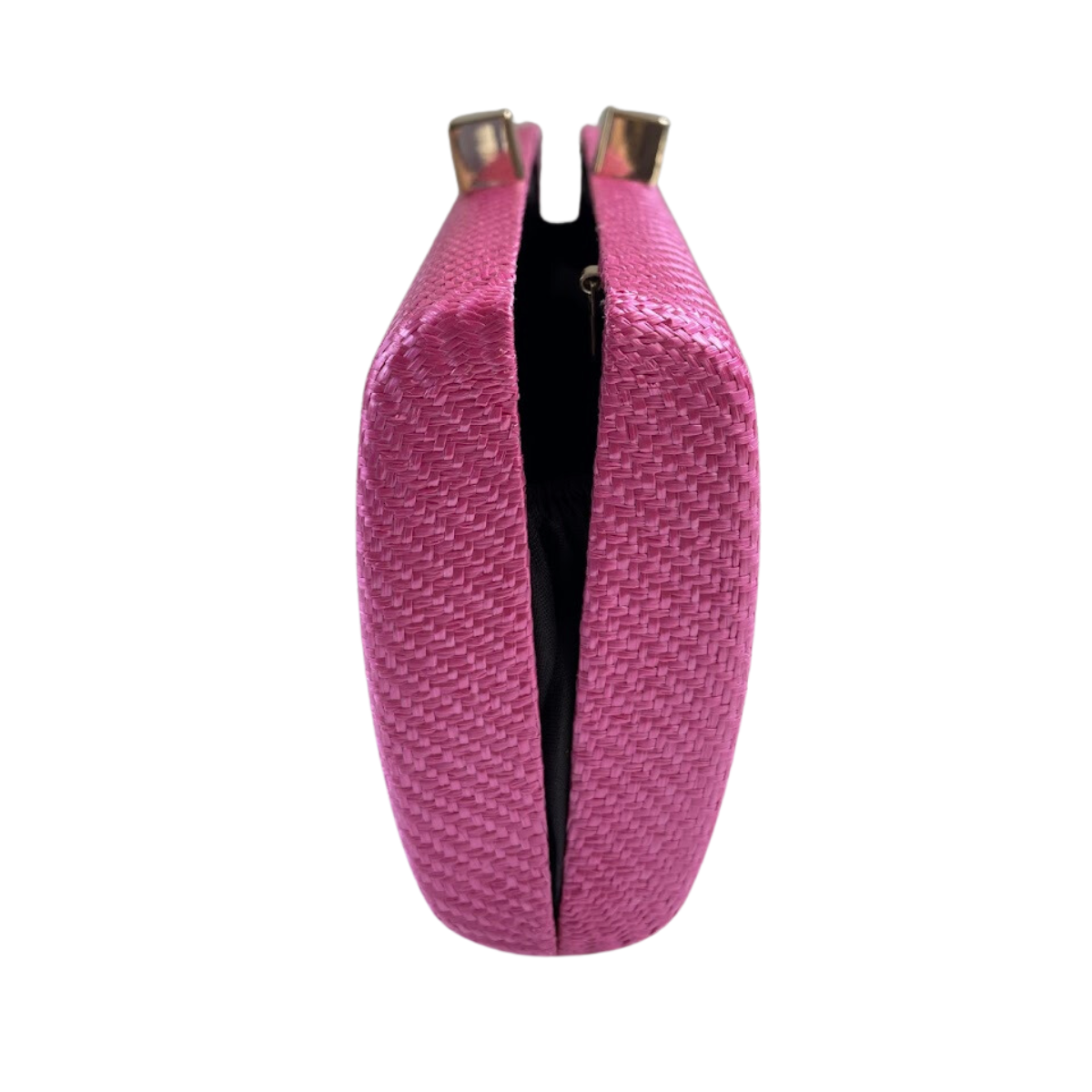 Bolsa de Festa Clutch Palha Rosa