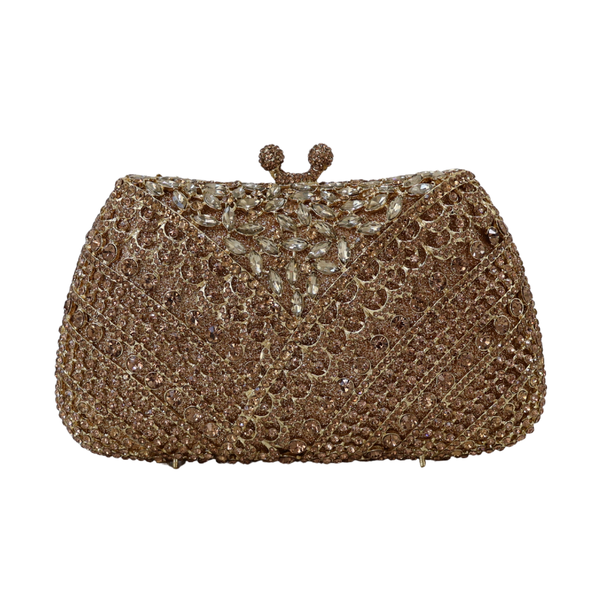 Bolsa Festa Clutch Pedraria Strass Dourada