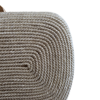 Bolsa de Festa Clutch Corda Trançada Bege Claro