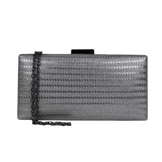 Bolsa de Festa Clutch Prata Grafite