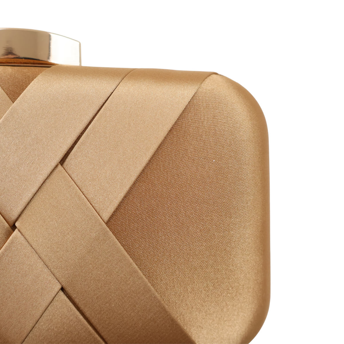 Bolsa de Festa Clutch Cetim Dourado Escuro