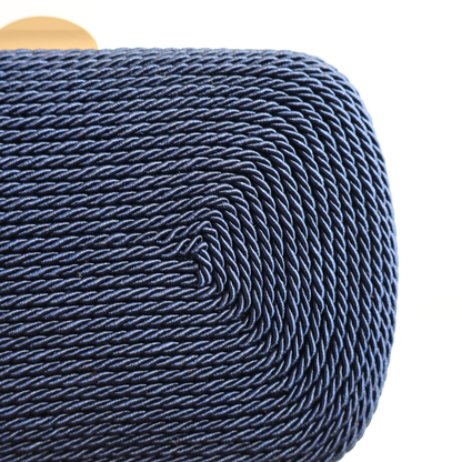 Bolsa de Festa Clutch Corda Trançada Azul Marinho