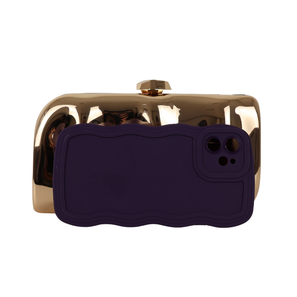 Bolsa de Festa Clutch Metalizada Dourada