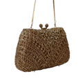Bolsa Festa Clutch Pedraria Strass Dourada