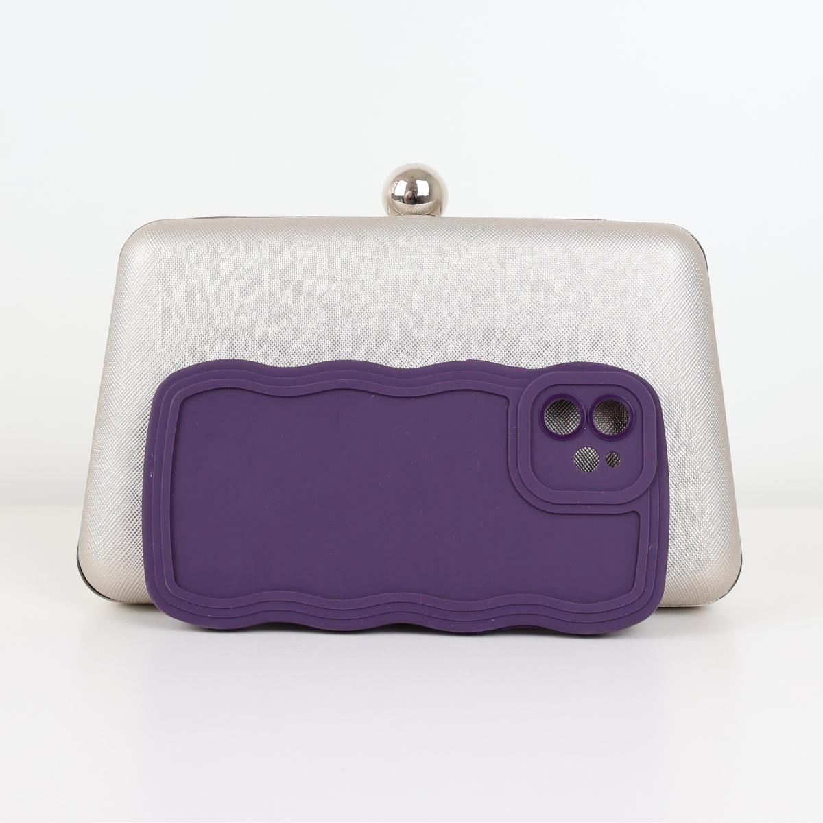 Bolsa Clutch Festa Prateada