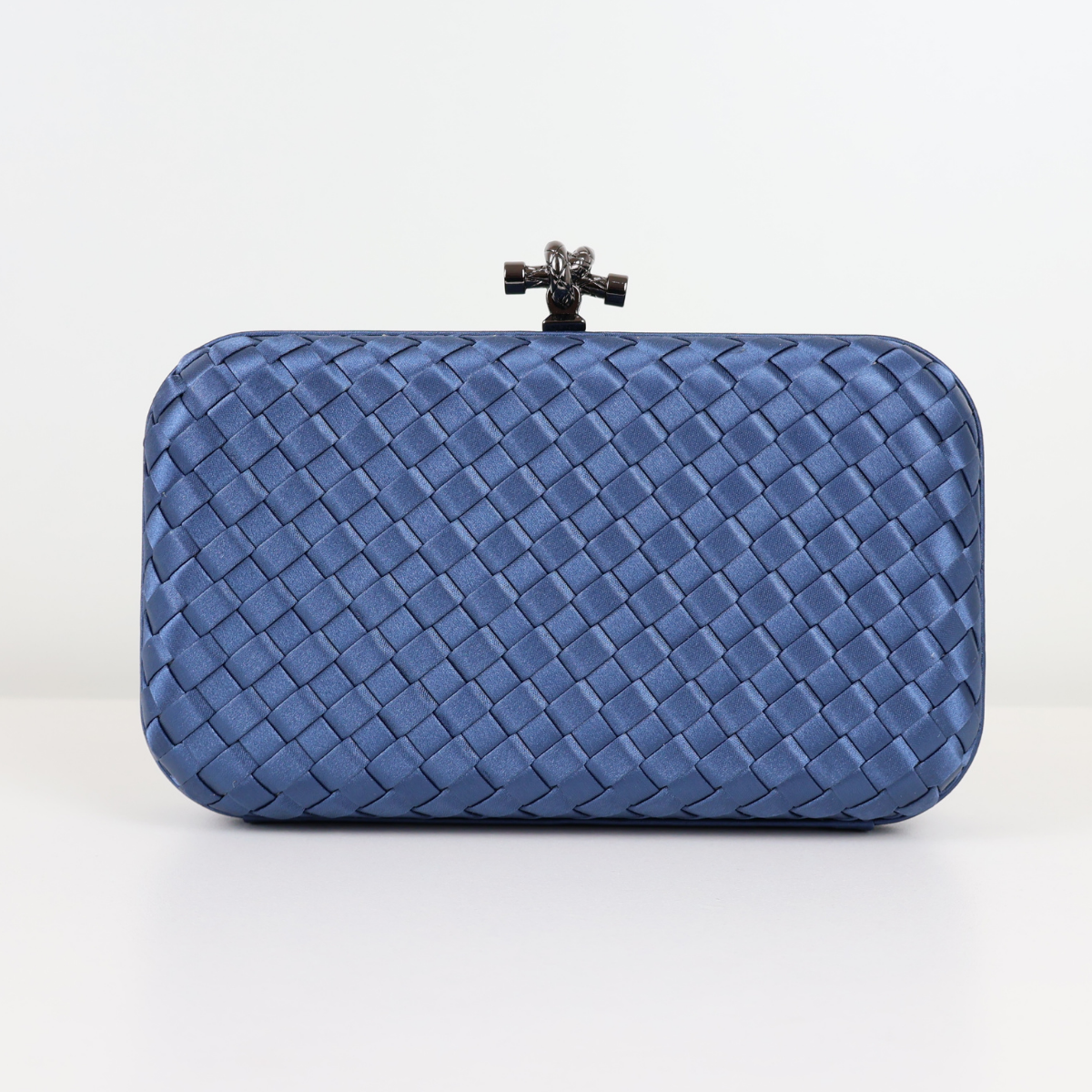 Bolsa Clutch Festa Tressê Cetim Inspired Média Azul Marinho