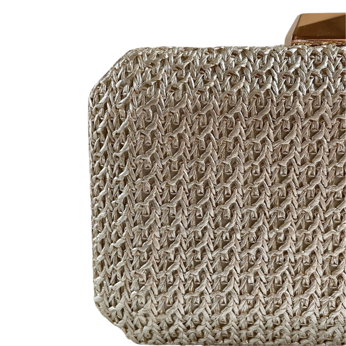 Bolsa Festa Clutch Palha Dourada