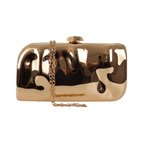 Bolsa de Festa Clutch Metalizada Dourada