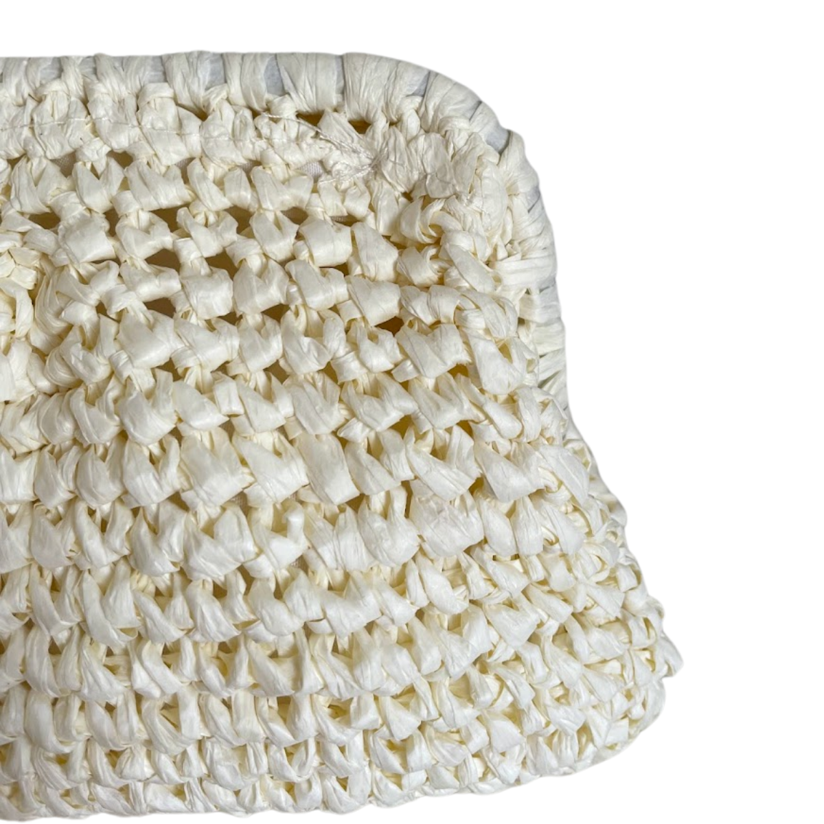 Bolsa de Praia Festa Clutch Palha Sintética Off White