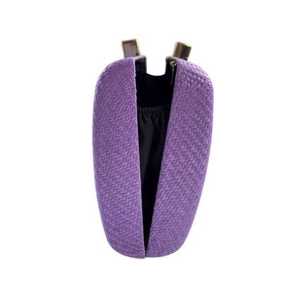 Bolsa de Festa Clutch Palha Lilás
