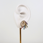 Brinco Dourado e Cristal Colorido - Semijoia