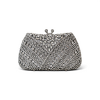 Bolsa Festa Clutch Pedraria Strass Prata