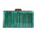 Bolsa de Festa Clutch Acrílico e Metal Verde