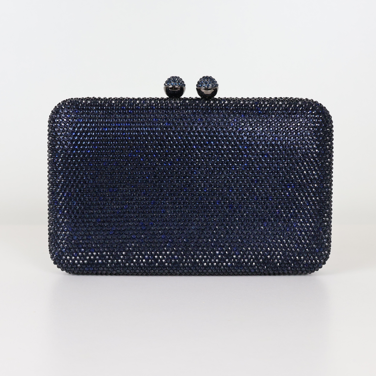 Bolsa Festa Clutch Pedraria Strass Azul Marinho